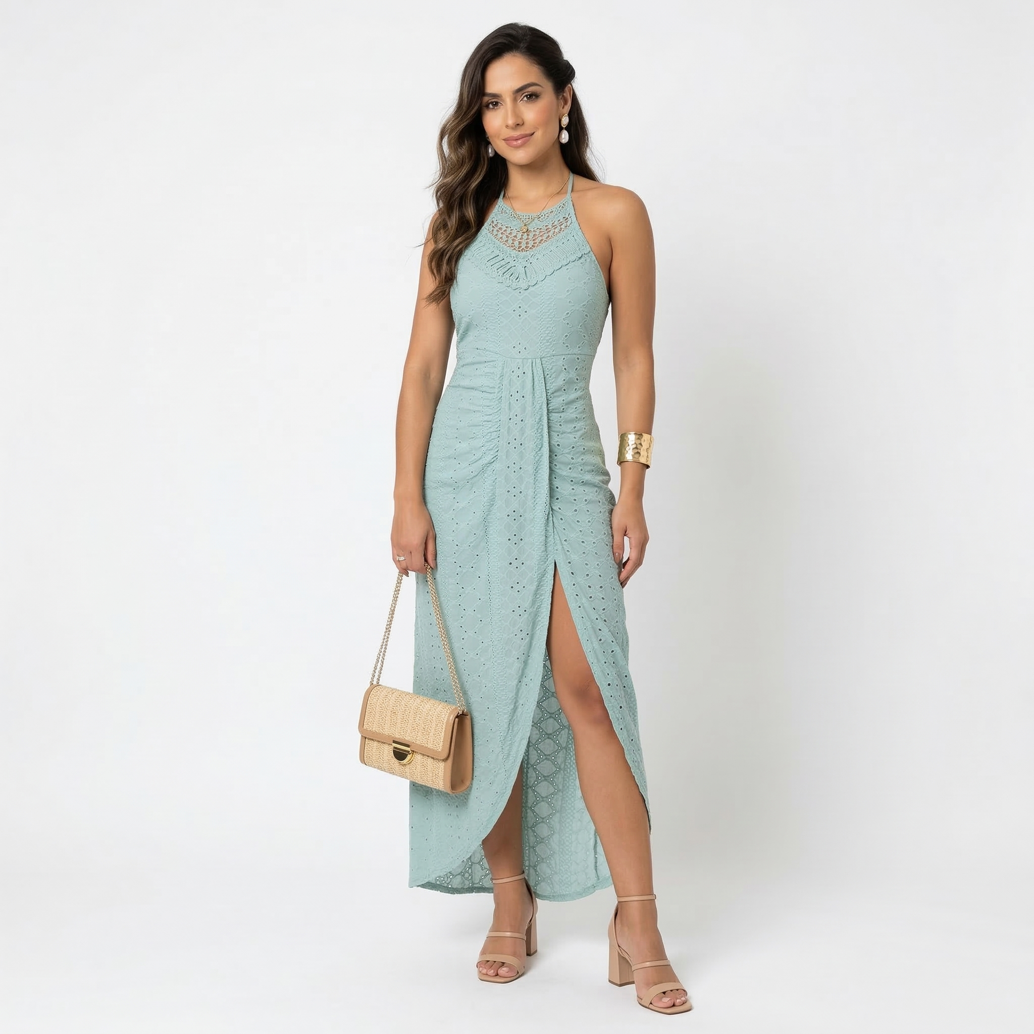 Elvira | Vestido Midi com Decote Transpassado