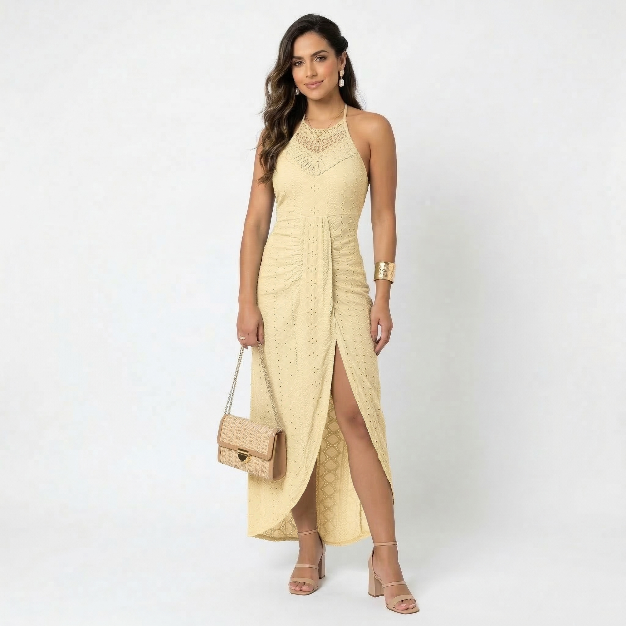 Elvira | Vestido Midi com Decote Transpassado