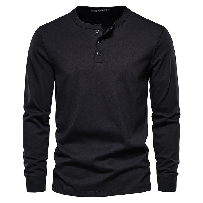 Camisa Henley | Mistura Suave Respirável
