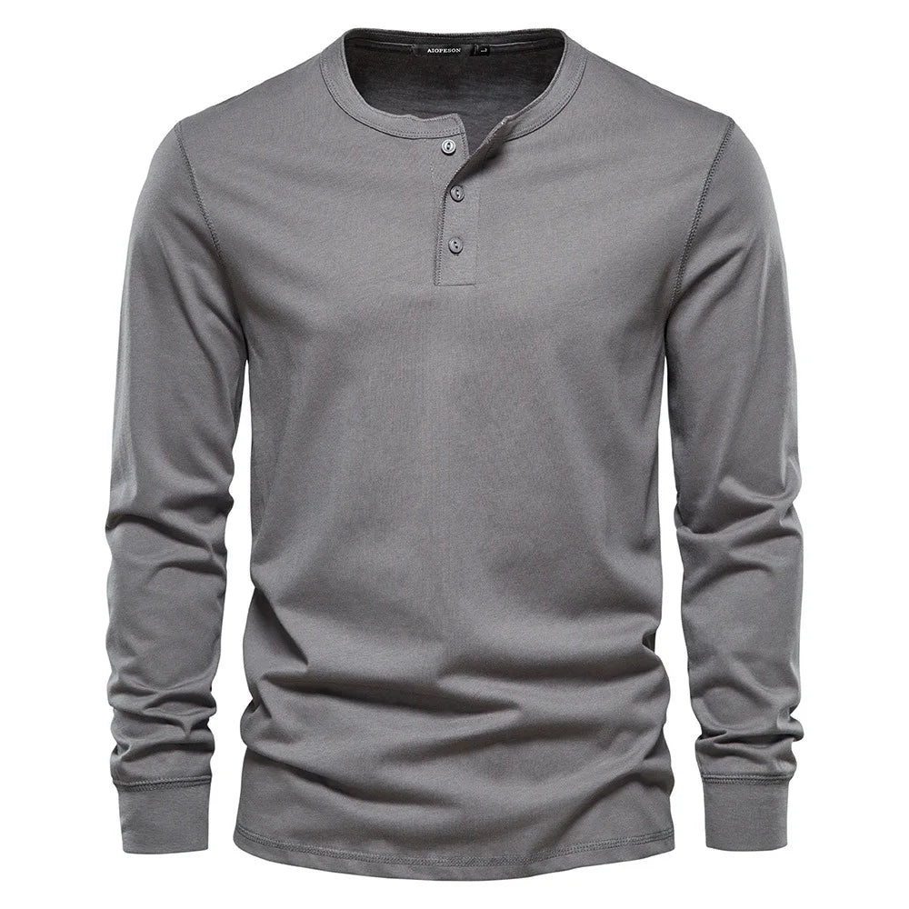 Camisa Henley | Mistura Suave Respirável