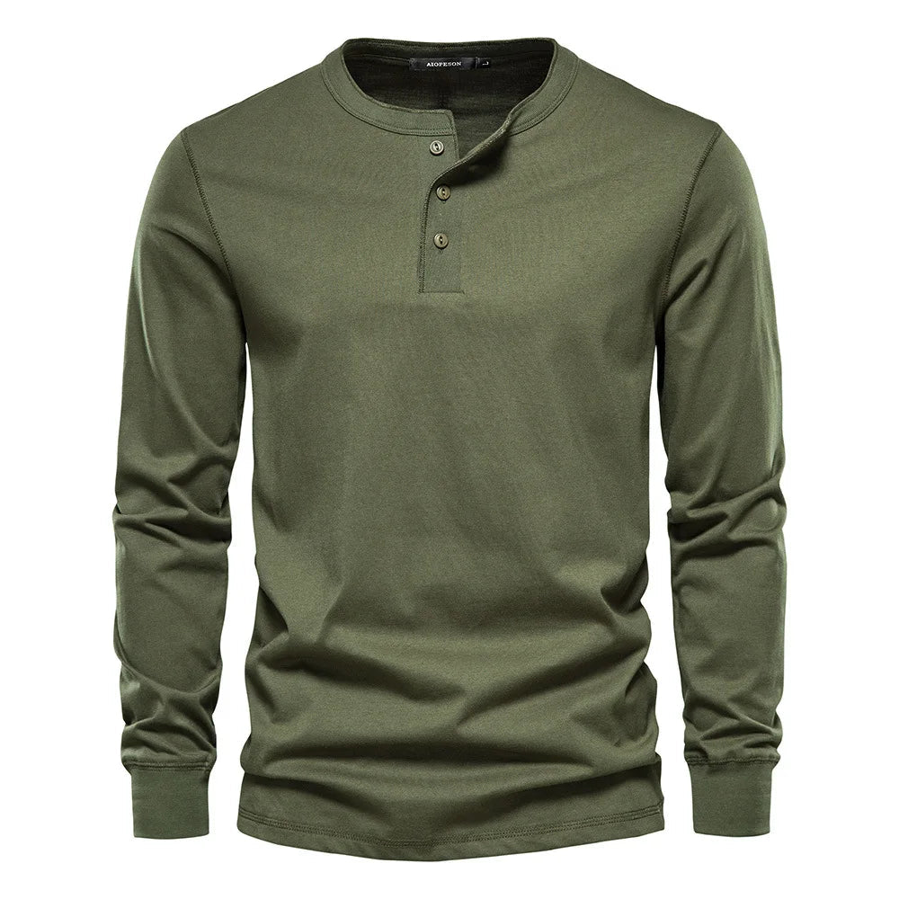 Camisa Henley | Mistura Suave Respirável