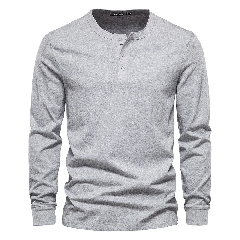 Camisa Henley | Mistura Suave Respirável