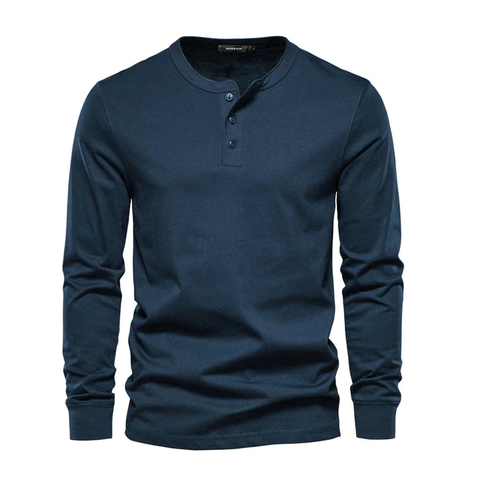 Camisa Henley | Mistura Suave Respirável