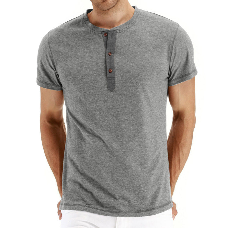 T-Shirt Henley | Malha Macia Gola