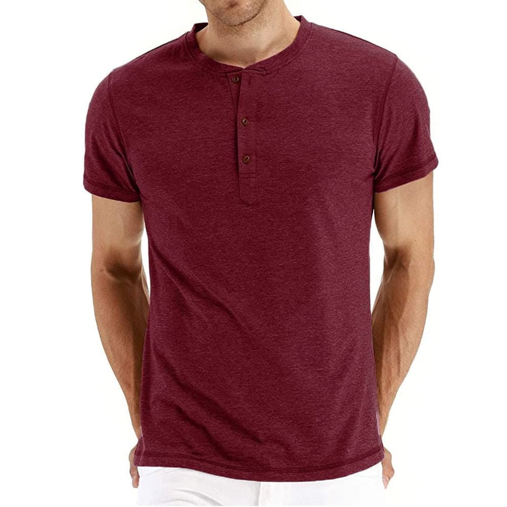 T-Shirt Henley | Malha Macia Gola