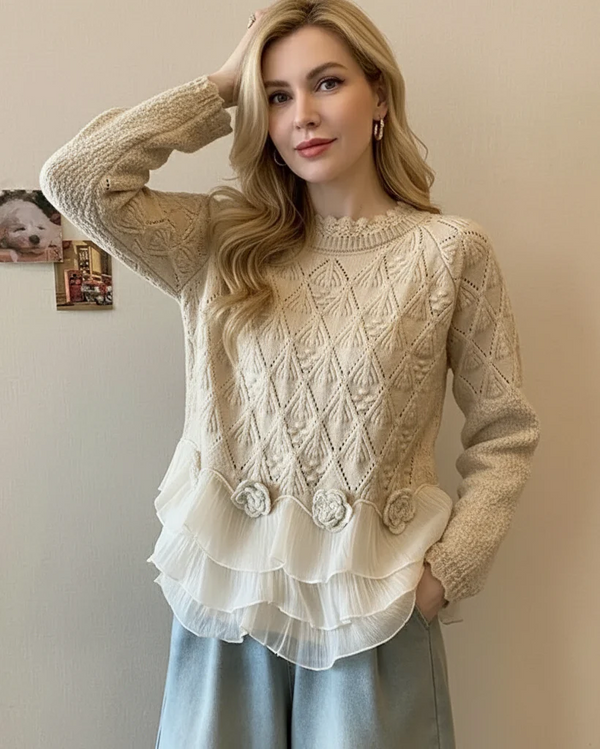 Melinda | Cardigan com Folhos