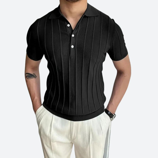 Camisa Polo | Mistura Elástica Decote V