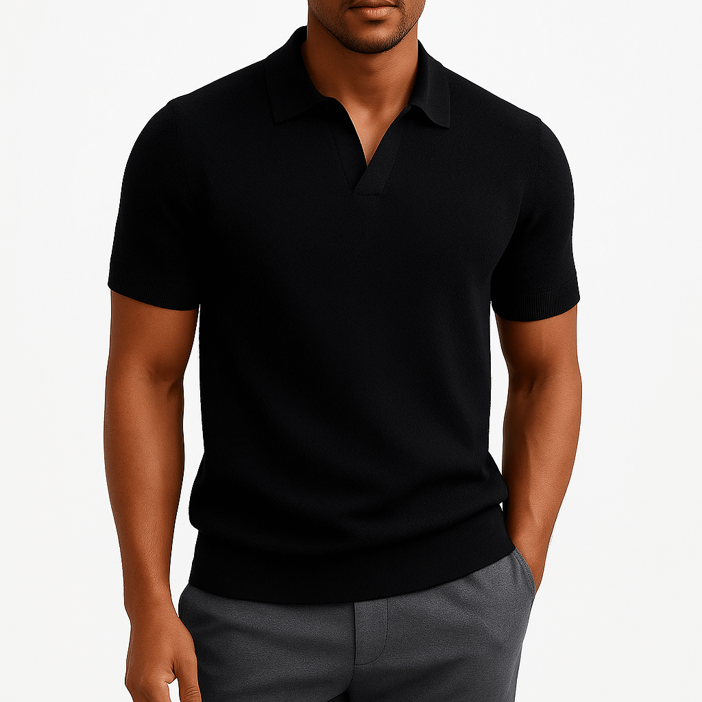 Camisa Polo em Poliéster | Texturada