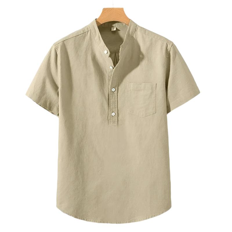 Camisa em Mistura de Poliéster | Gola Alta