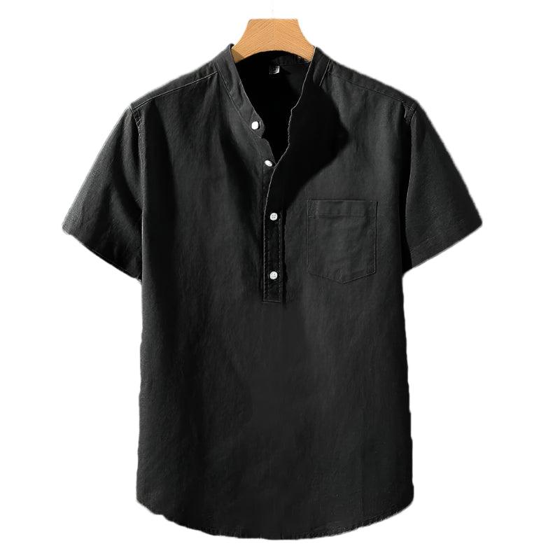 Camisa em Mistura de Poliéster | Gola Alta