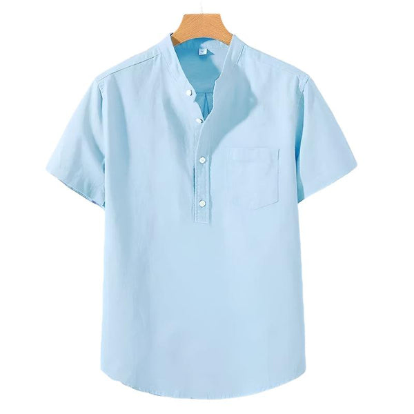 Camisa em Mistura de Poliéster | Gola Alta