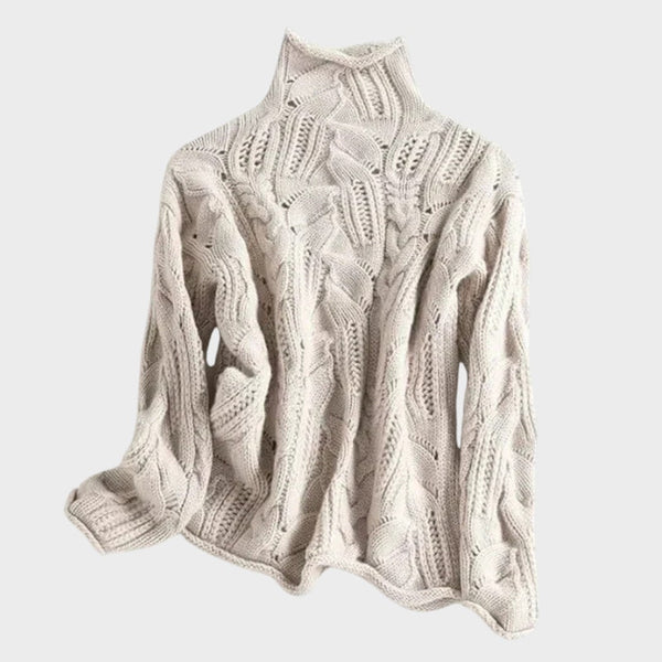 Neide | Camisola de caxemira com padrão trançado