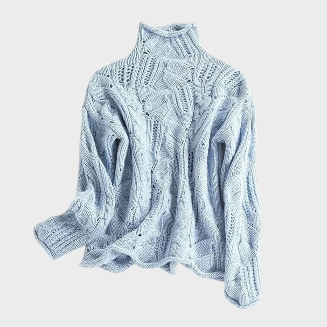 Neide | Camisola de caxemira com padrão trançado
