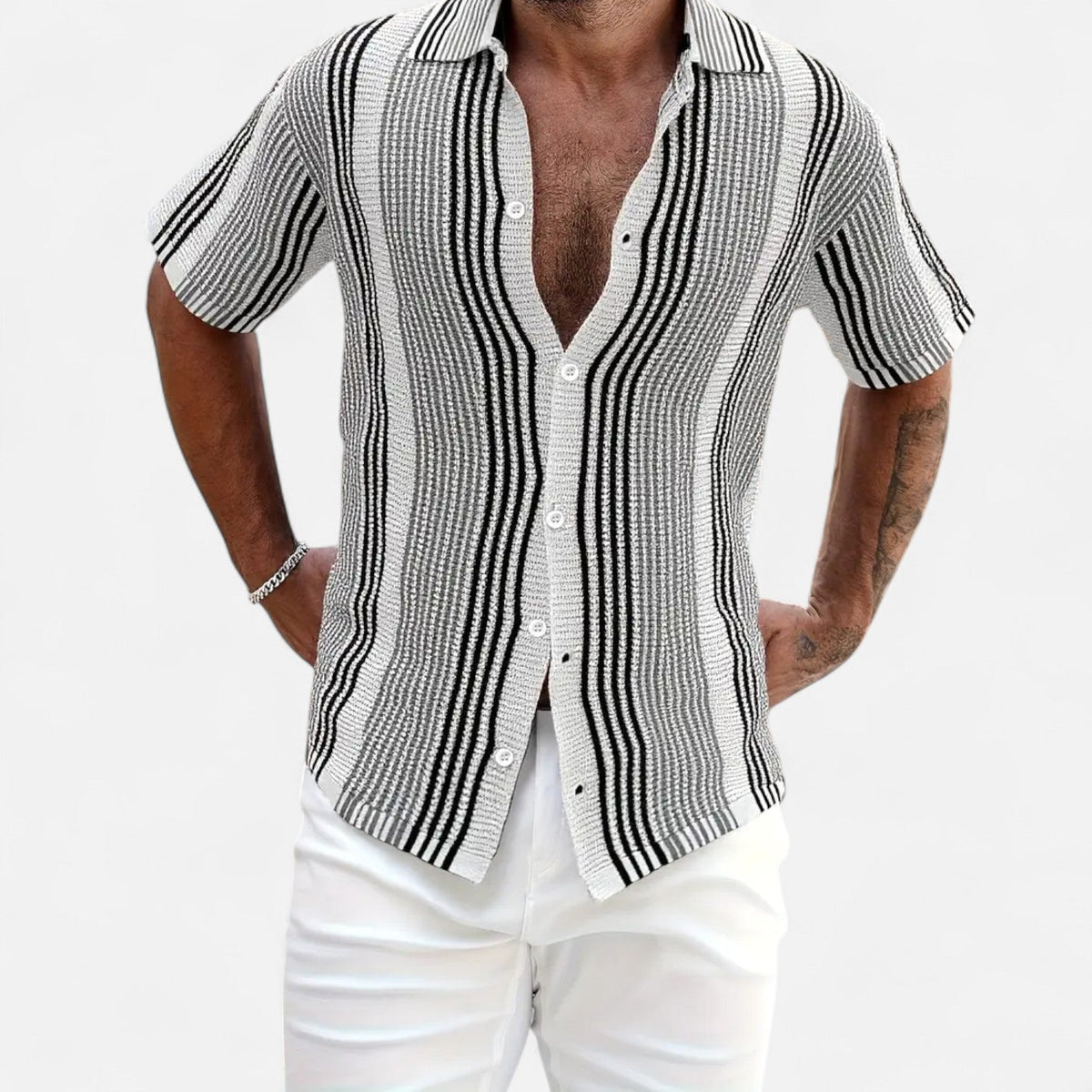 Camisa | Mistura Listrada Leve