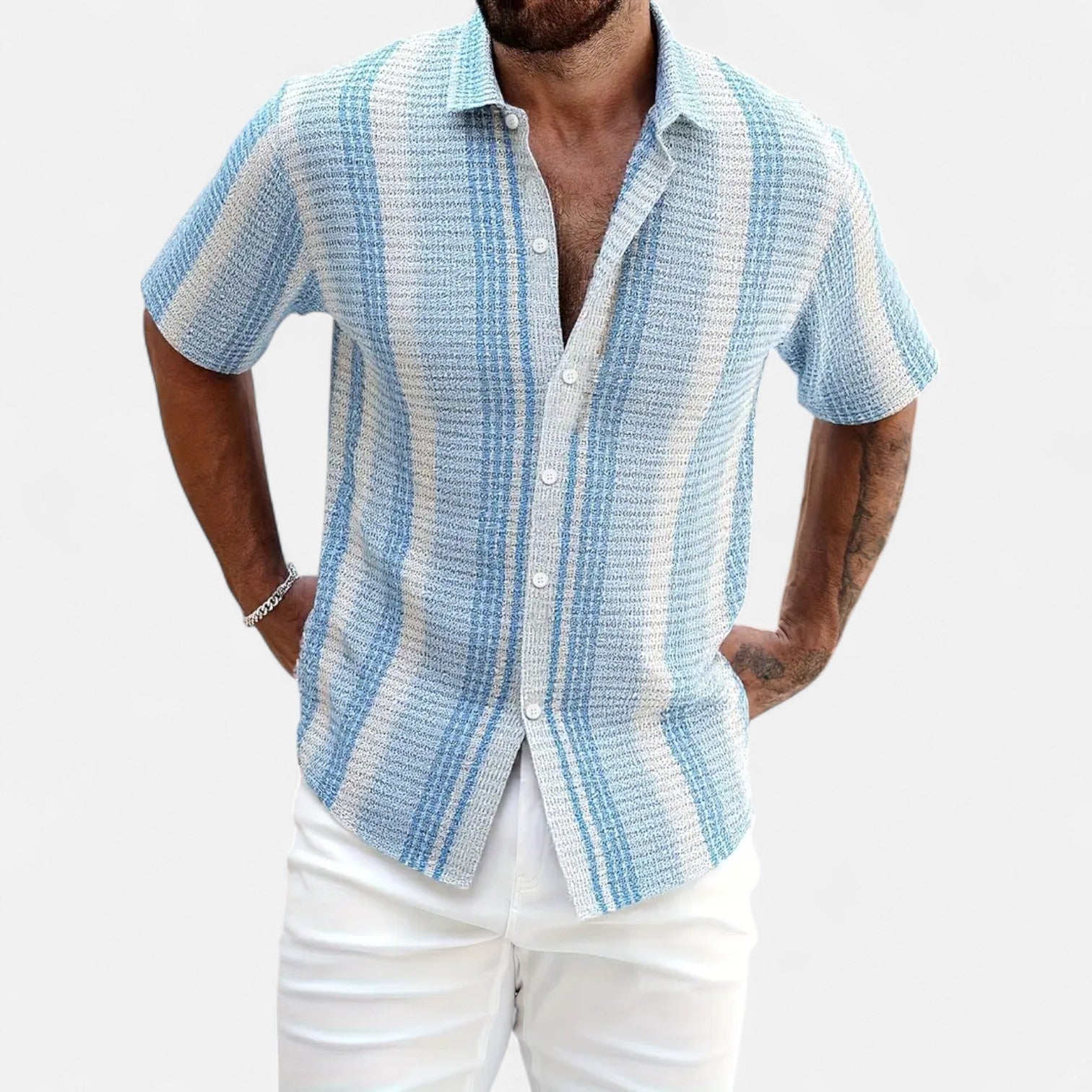 Camisa | Mistura Listrada Leve