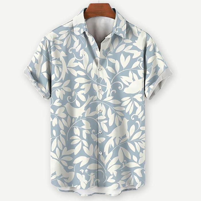 Camisa de Manga Curta | Estampa Folhas