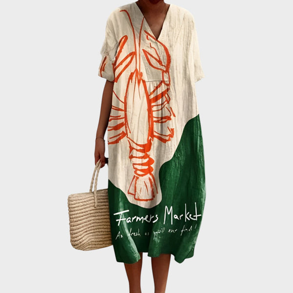 Vânia | Vestido Casual Artístico