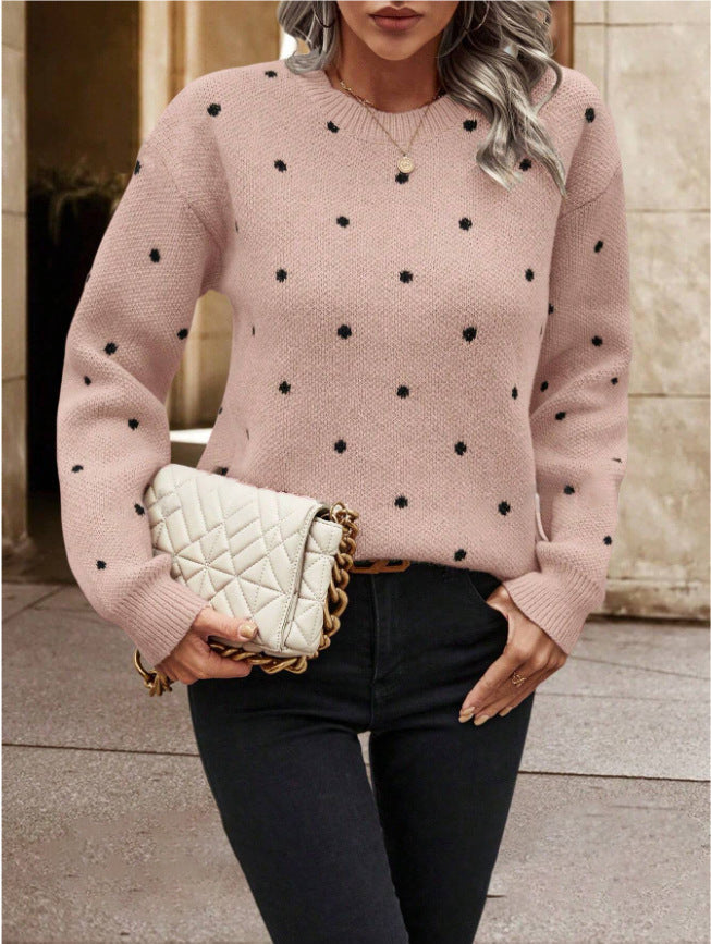 Adelaide | Camisola Jacquard com Padrão de Bolas