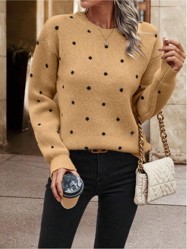 Adelaide | Camisola Jacquard com Padrão de Bolas