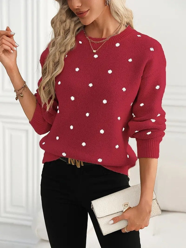 Adelaide | Camisola Jacquard com Padrão de Bolas