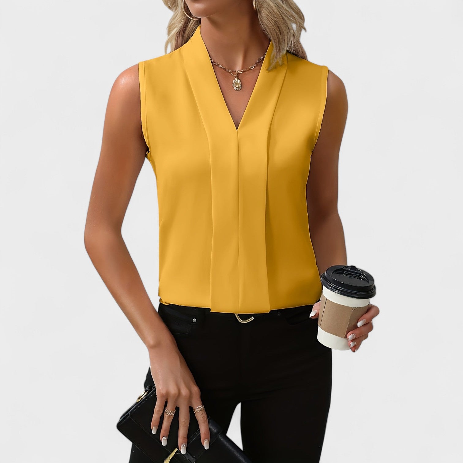 Salomé | Blusa sem mangas com decote em V