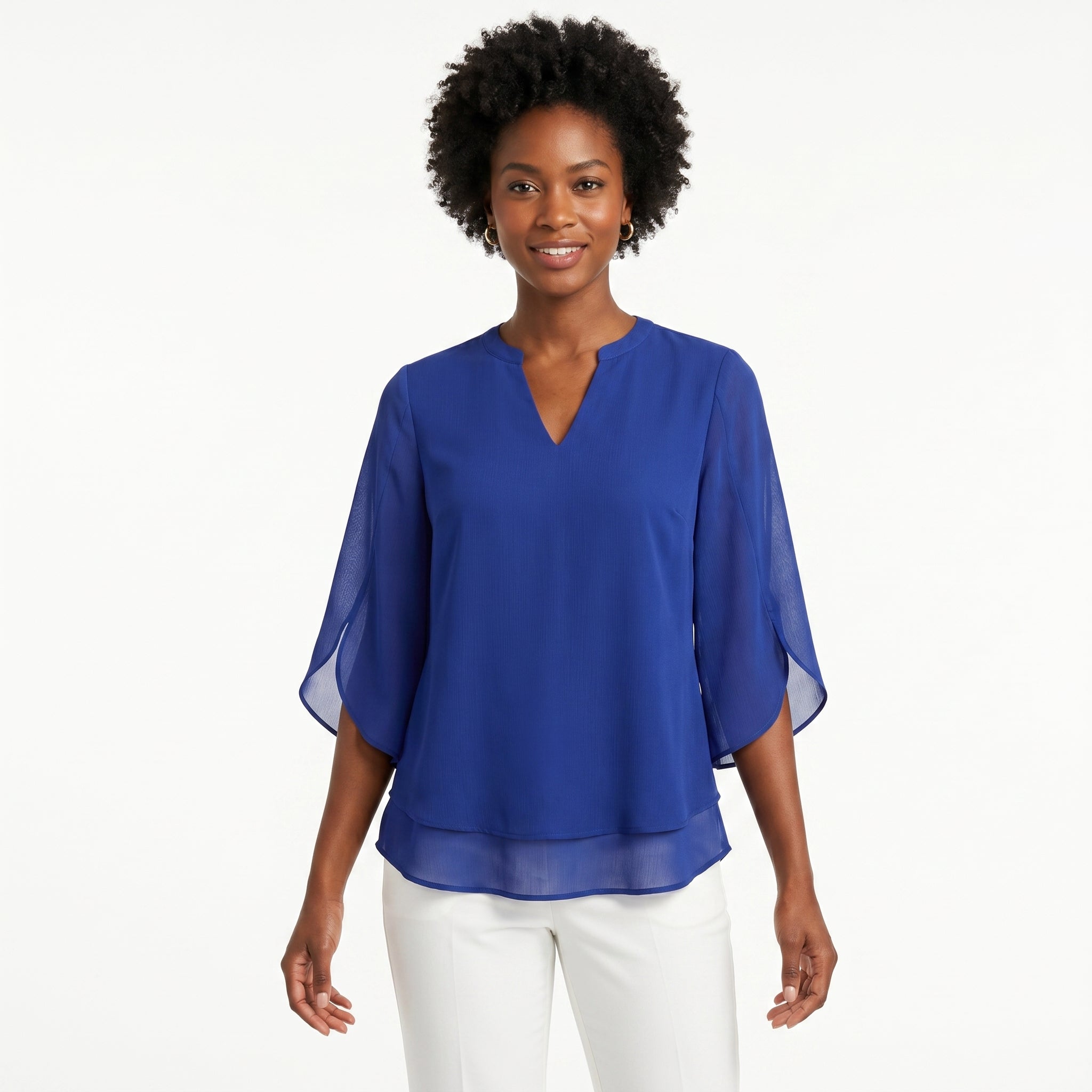 Verónica | Blusa com Mangas de Folhos