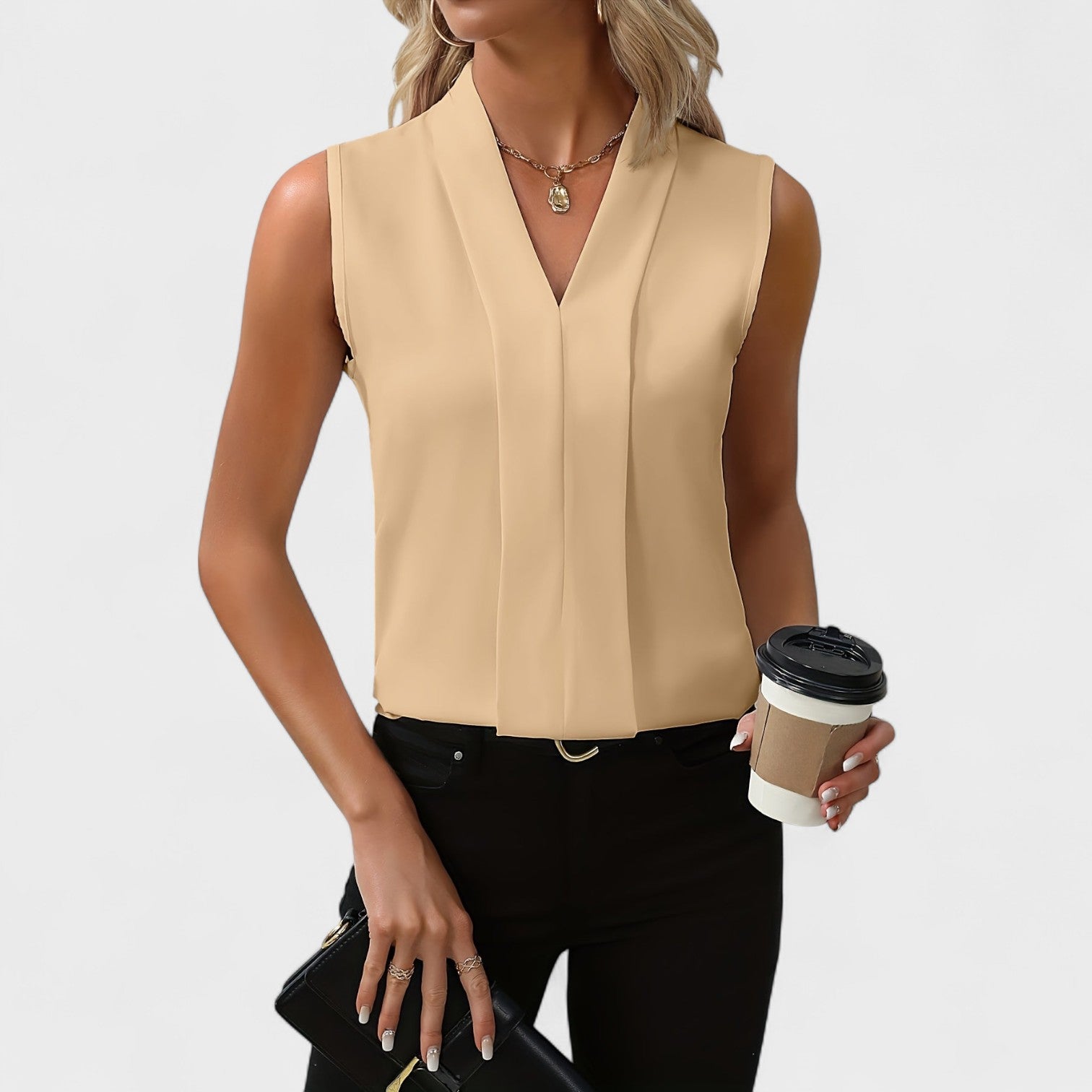 Salomé | Blusa sem mangas com decote em V