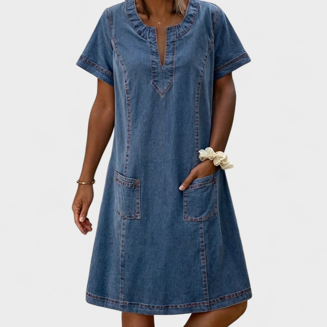 Salomé | Vestido em ganga suave