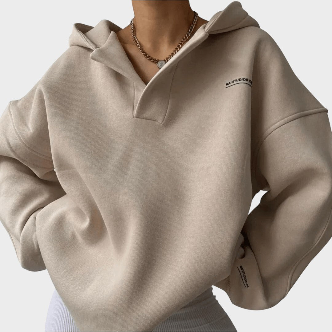Branca | Hoodie com capuz chique