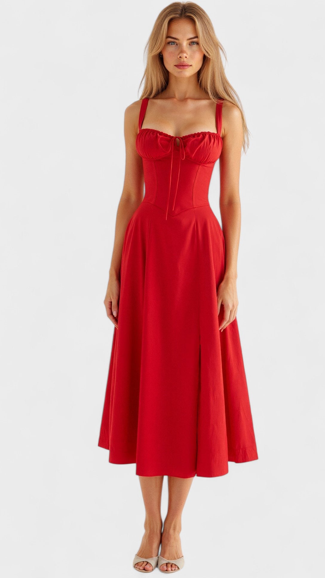 Nélia | Vestido Floral com Corpete Ajustado