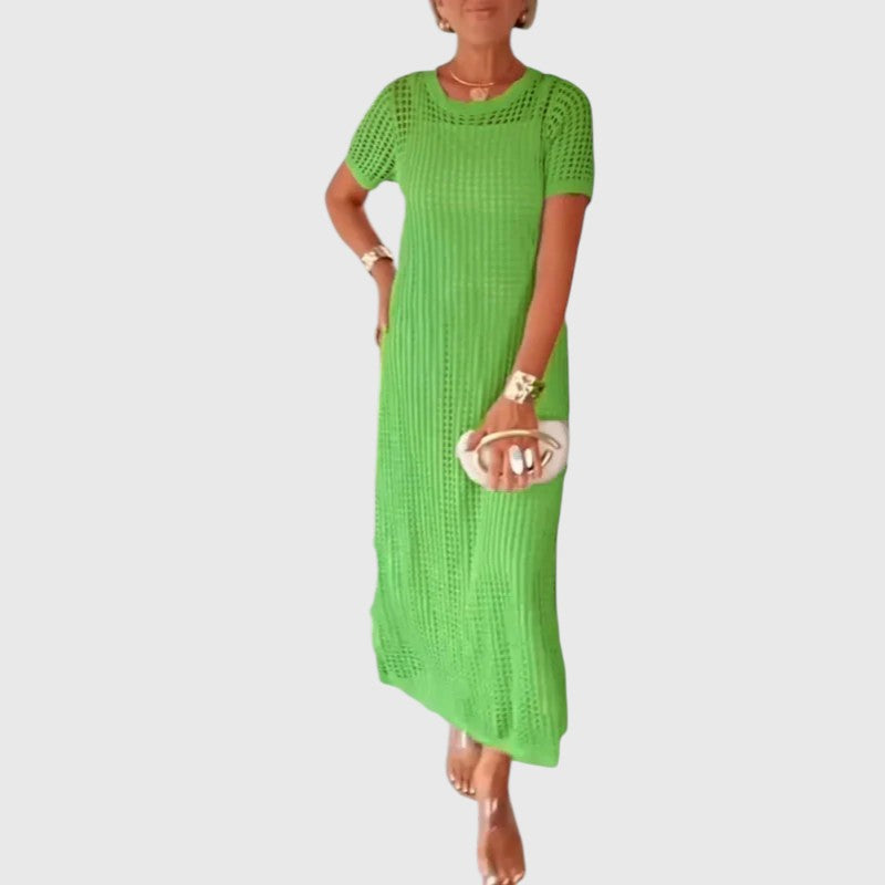 Purificação | Vestido longo com recortes